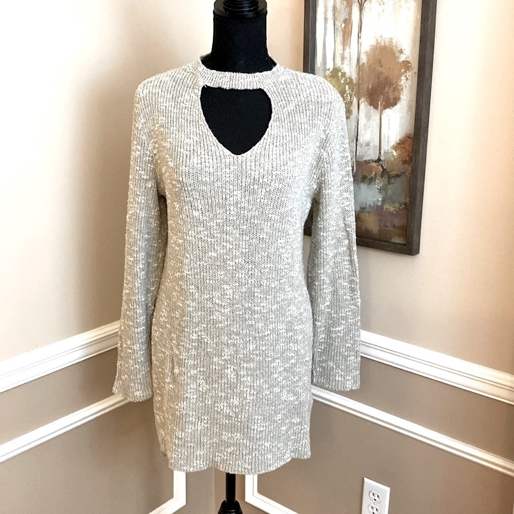 Miami Sweater High Low Tunic With Side Slits Large EUC